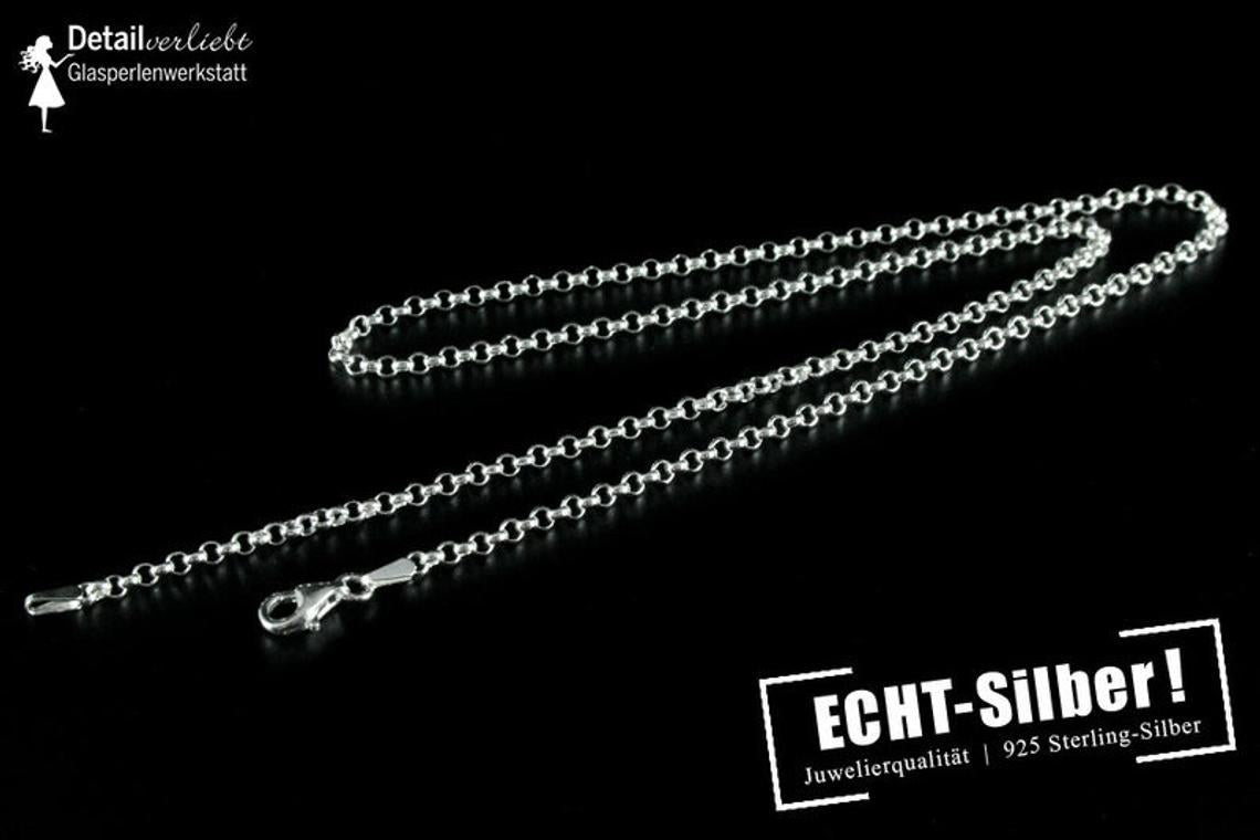Erbskette aus 925 Silber (2,2mm) mit Karabinerverschluss
