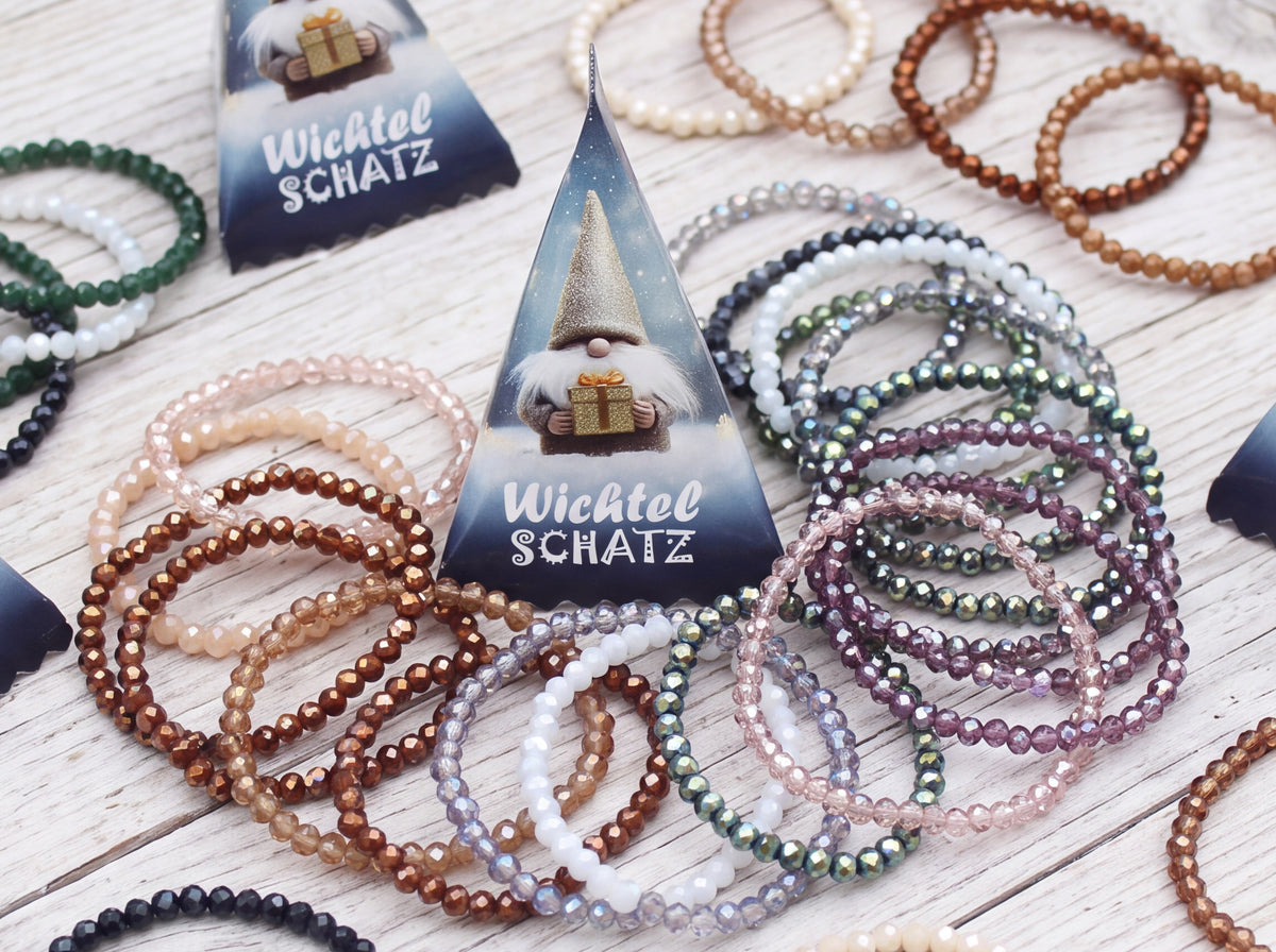 Wichtelgeschenk – Glasperlen Armband in Mystery Box