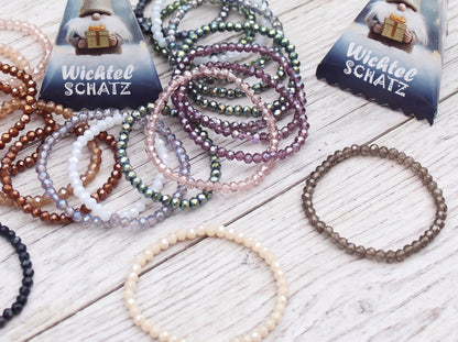 Adventskalender Set 24 Stück – Wichtel Schatz mit Glasperlen Armbändern