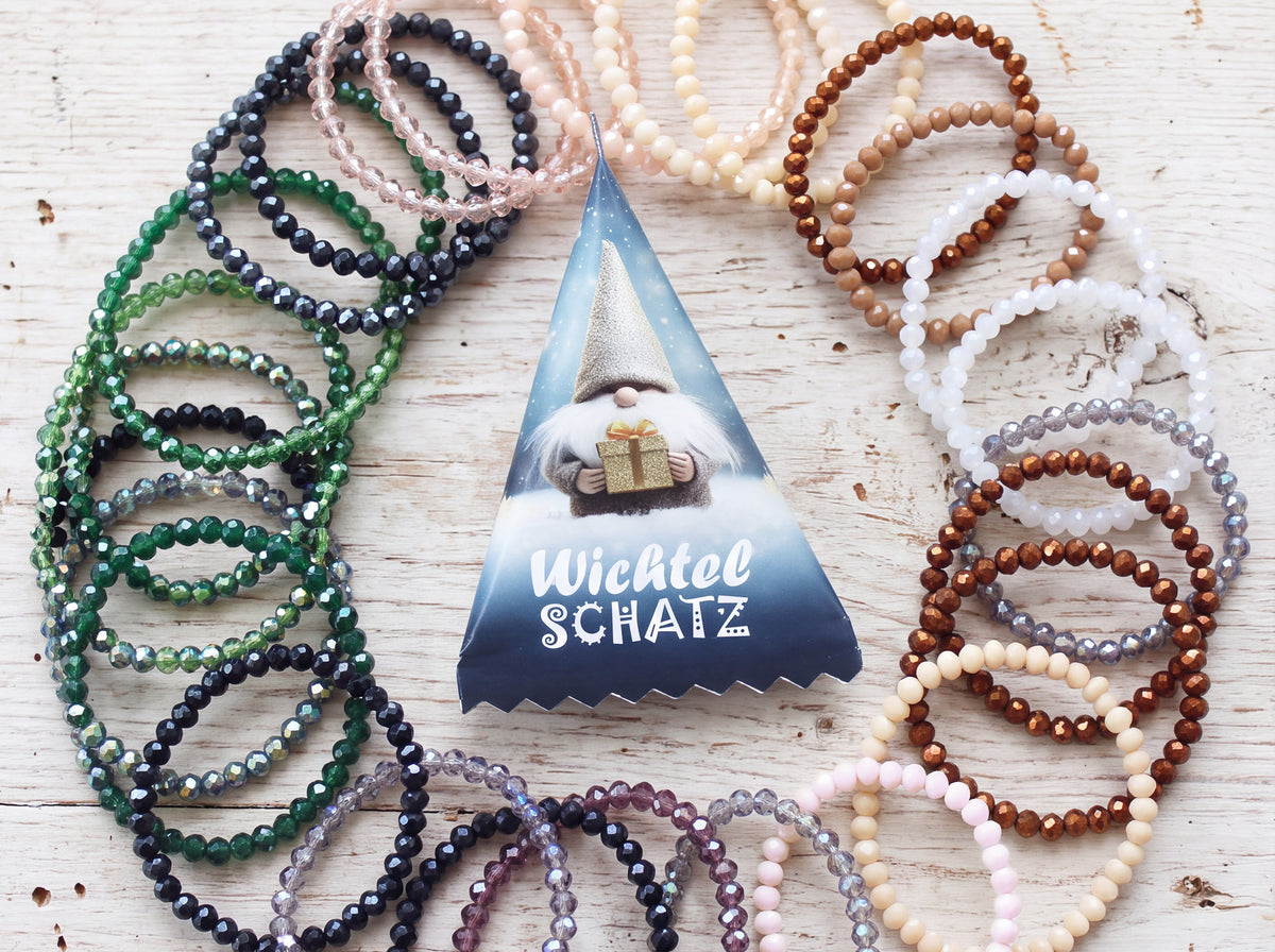 Wichtelgeschenk – Glasperlen Armband in Mystery Box