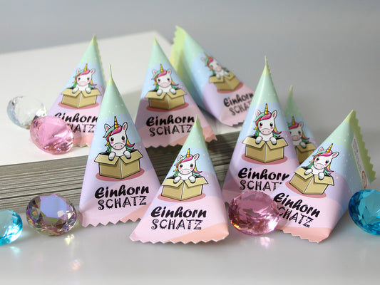 Einhorn Schatz Mystery Box für Mädchen | Glitzer Armband oder Glas Diamant | Mitgebsel & Adventskalender Geschenk