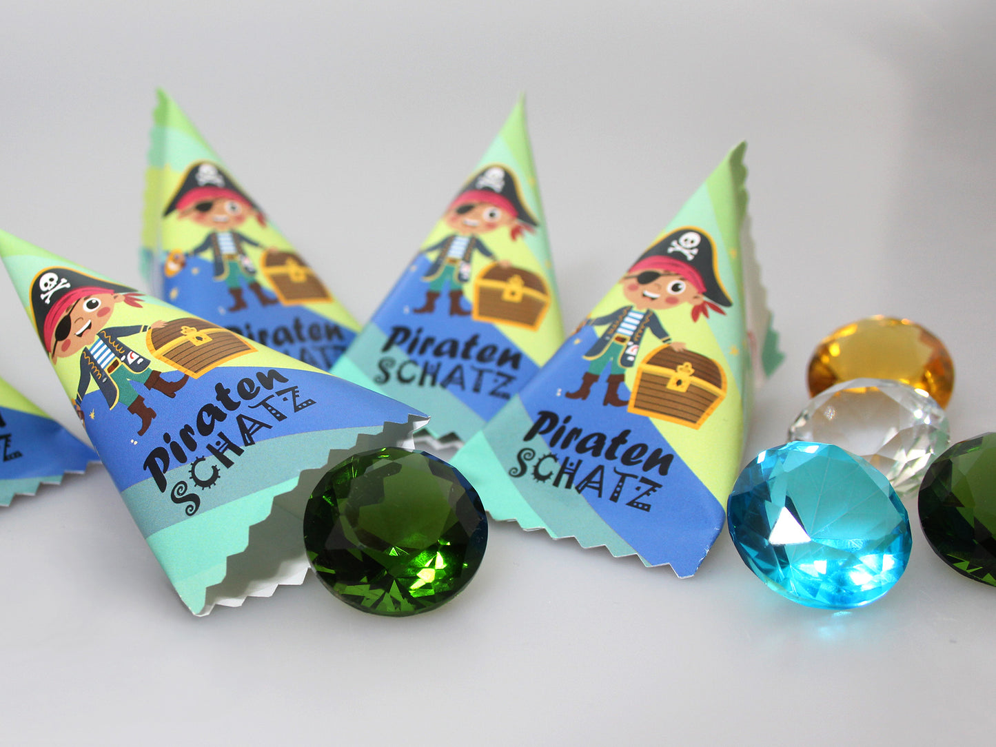 Piraten Schatz Mystery Box für Jungen – Glasdiamanten für Kindergeburtstag, Schatzsuche & Piratenparty