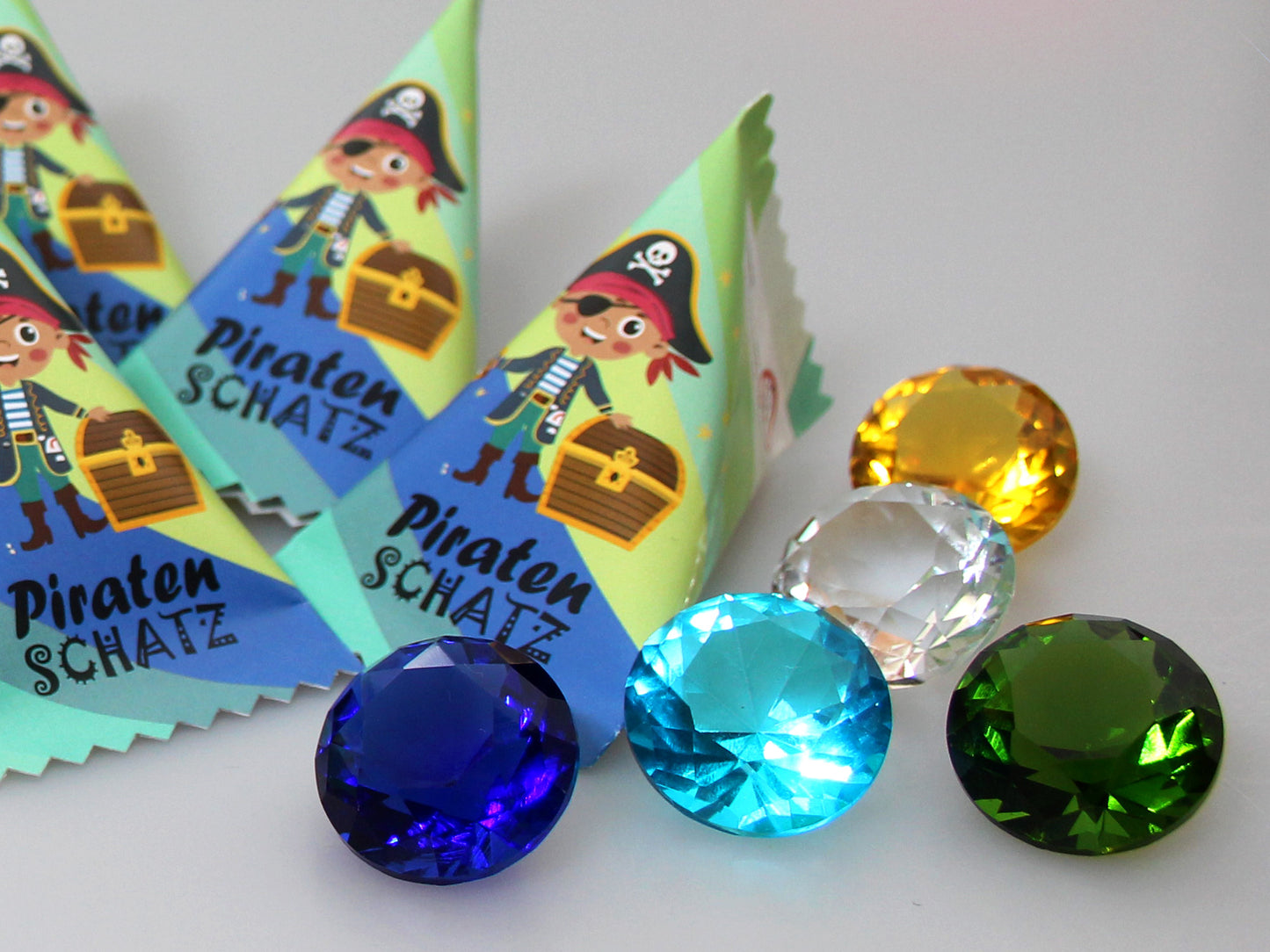 Piraten Schatz Mystery Box für Jungen – Glasdiamanten für Kindergeburtstag, Schatzsuche & Piratenparty