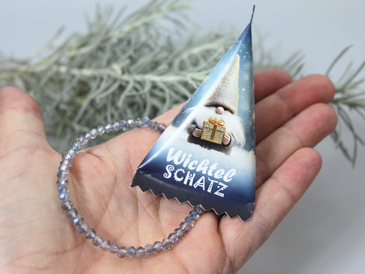 Wichtelgeschenk Mystery Box mit Glasperlen-Armband – kleines Weihnachtsgeschenk oder Adventskalender-Mitbringsel
